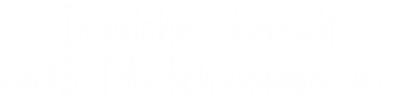 In welchem Bereich möchtest du dich engagieren? 