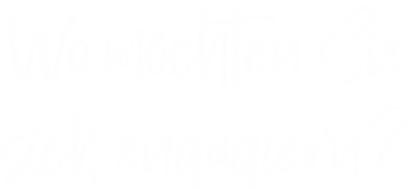 Wo möchten Sie sich engagiern? 